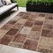 Edge Collections - 5' x 8' - Brown - Washable Patchwork Area Rug for Indoor and Outdoor Use - 1 Piece